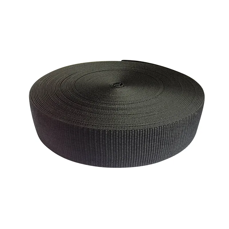 Black recycled PP webbing
